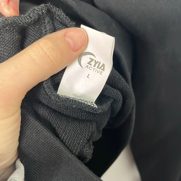 ZYIA Active Black French Terry Full Zip Jacket - Picture 5 of 8